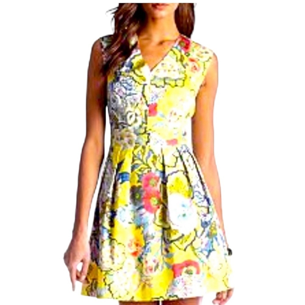 Cynthia Rowley Fit And Flare Floral Dress